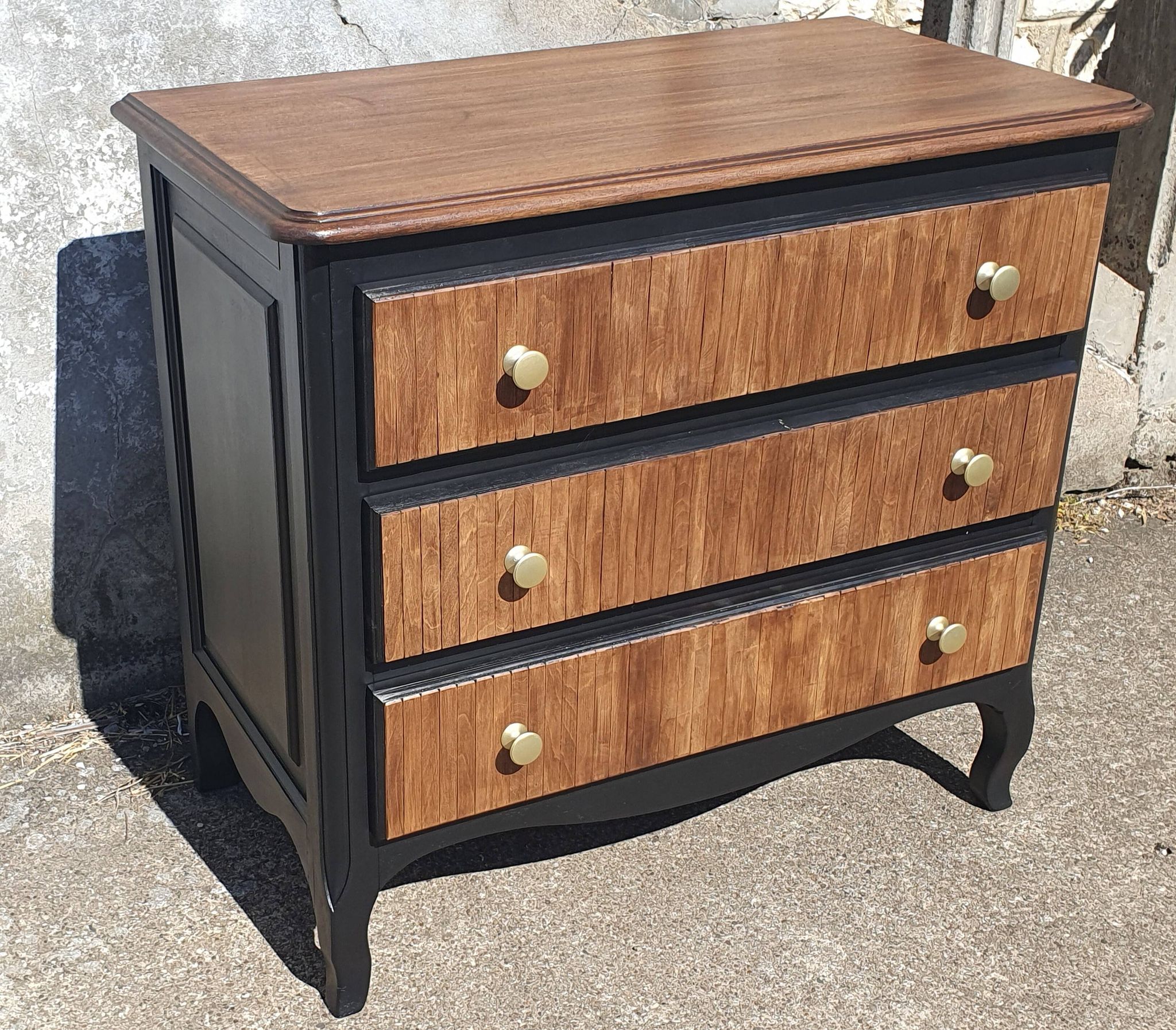 Wenge black chest of drawers
