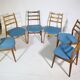 Mid-Century Design Teak and Walnut Dining Chairs by Casala, Set of 6, 1960s