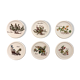Set de 6 sous verres en porcelaine 1970