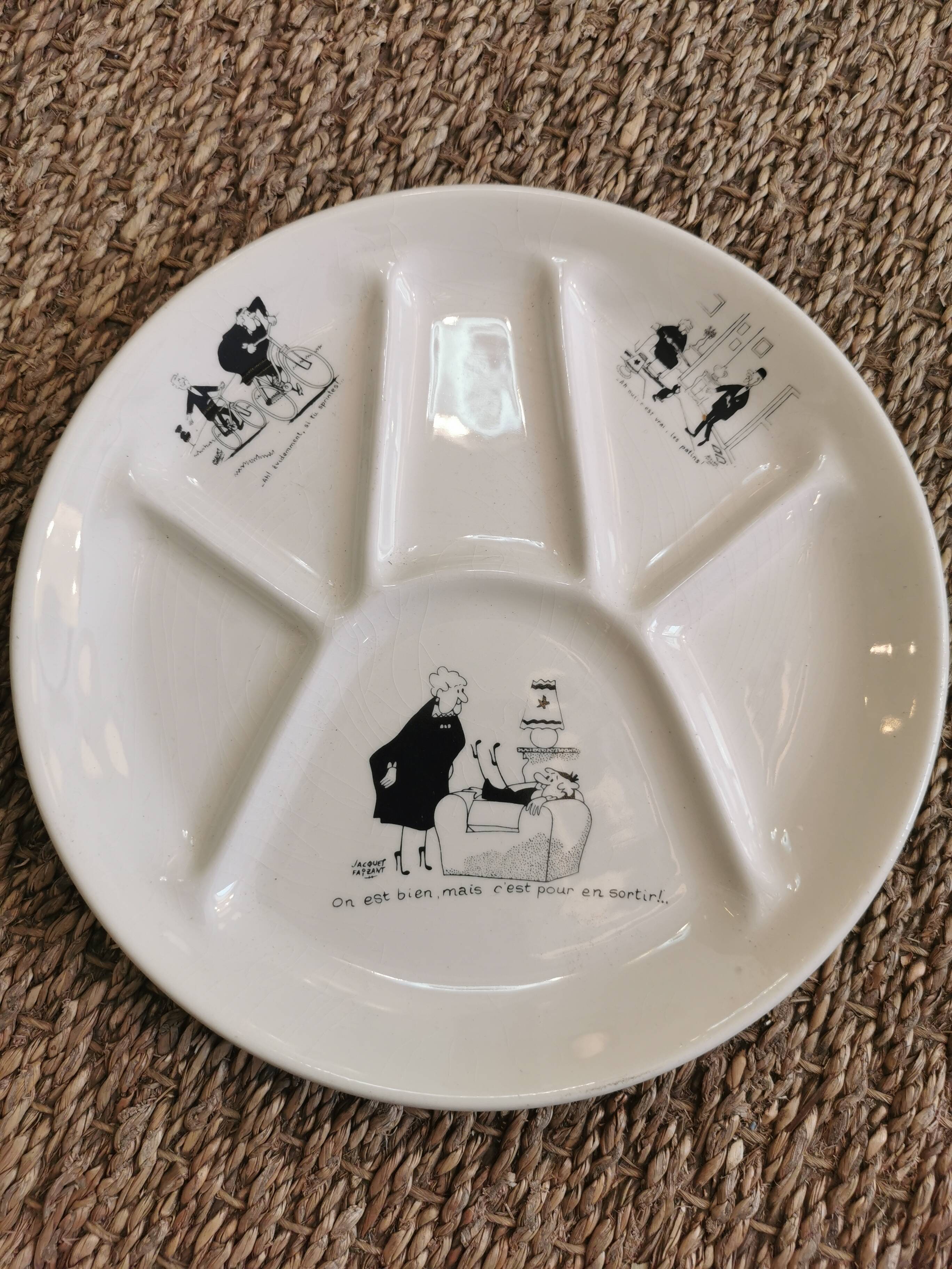 6 assiettes parlantes de Jacques Faizant Pour Saint Amand