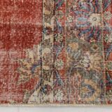4x7 Red & Cream Vintage Area Rug 126x236Cm SK 17738