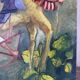 Chevauchée forestière, huile sur panneau de bois signée