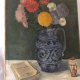 Ancien tableau à l’huile nature morte