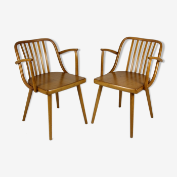Set of 2 armchairs by Antonin Suman for Ton 1960s