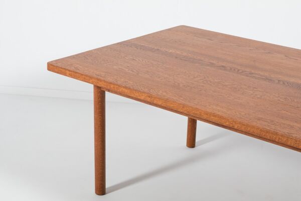 Table basse danoise en chêne massif, années 1960