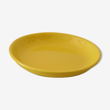 Niderviller round dish, yellow, 1970/80, vintage