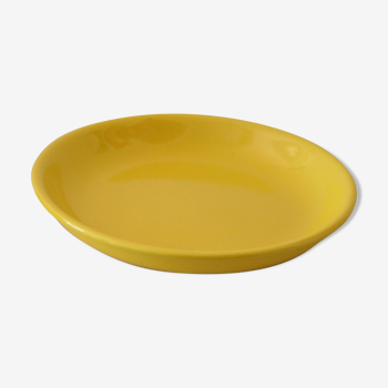 Plat rond jaune Niderviller, 1970-1980