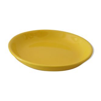 Niderviller round dish, yellow, 1970/80, vintage