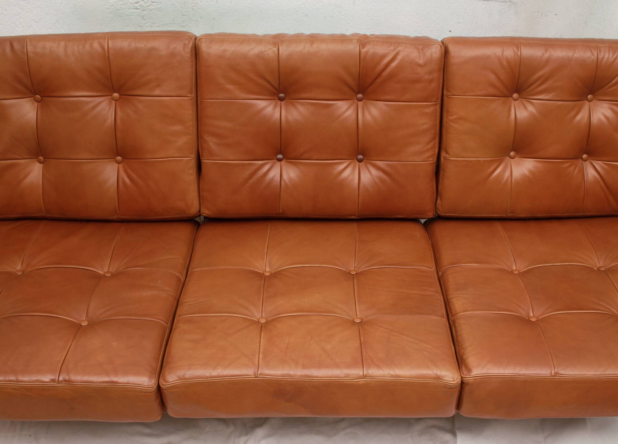 1960s 3-seater Sofa in leather