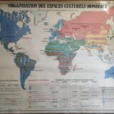 Old school planisphere map MDI 1980