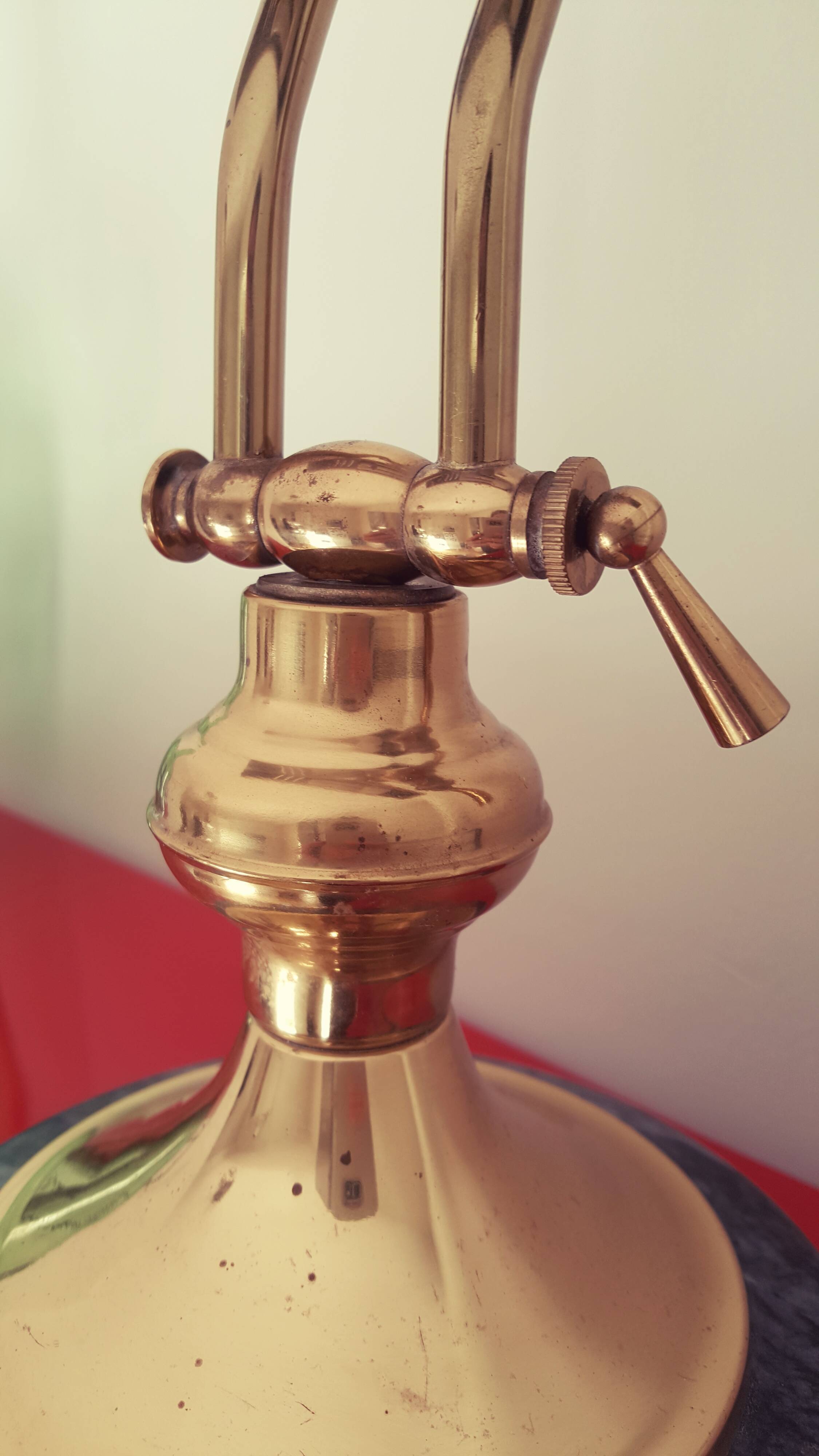 Notary lamp or banker's lamp marble base