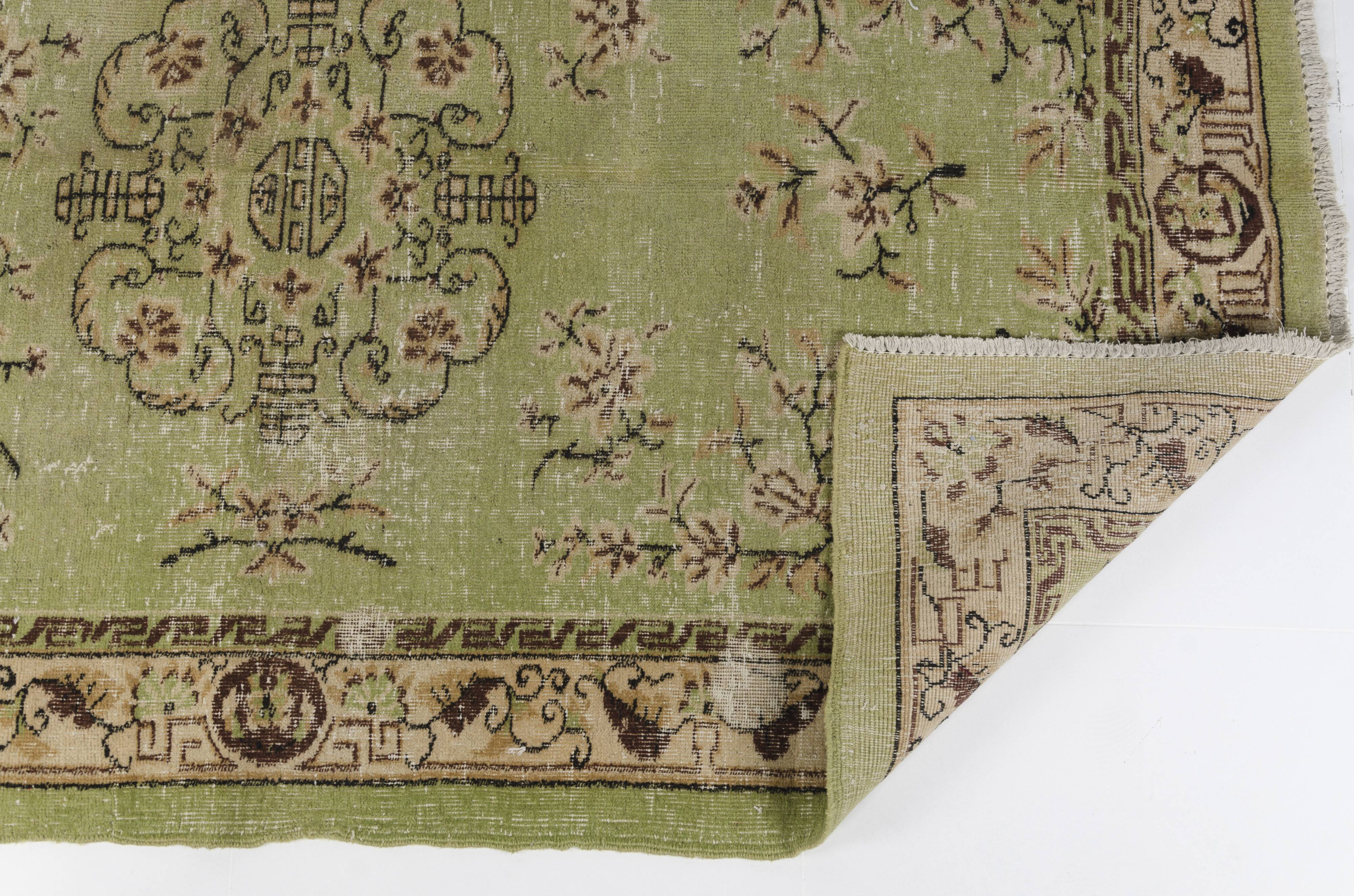 Green Oushak Turkish Carpet sku 861