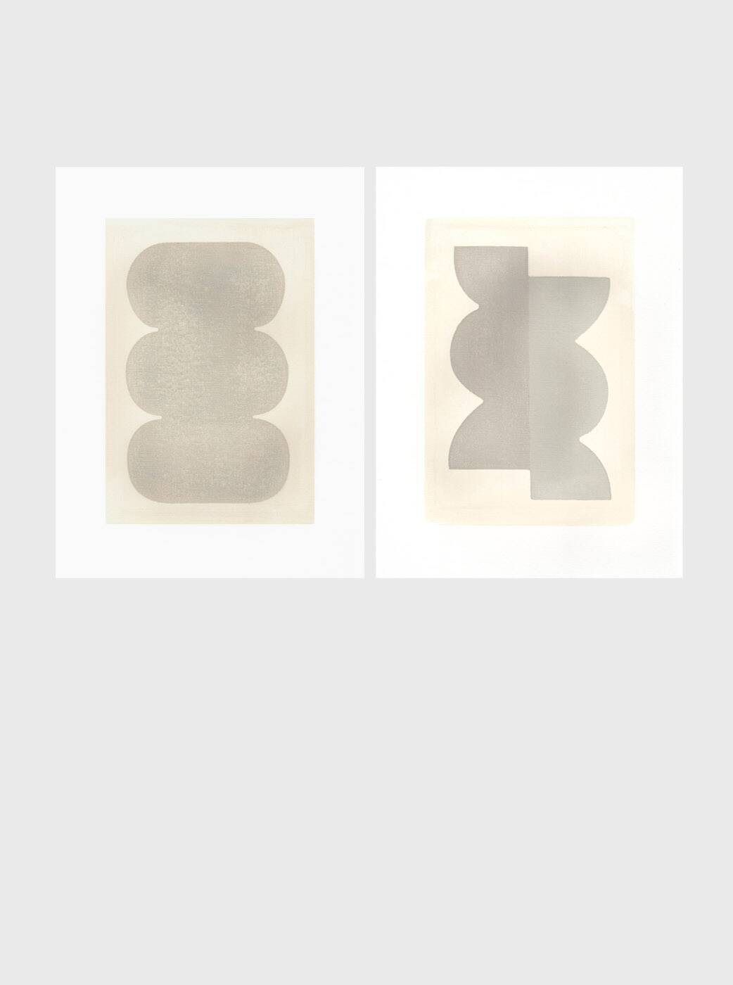 Duo of 30x40cm Wax and Twist paintings by Eawy