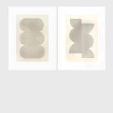 Duo of 30x40cm Wax and Twist paintings by Eawy