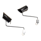Pair of large chrome wall lamps from the 70s