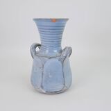 Sky blue glazed ceramic vase