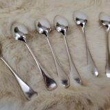 Set of 6 teaspoons in silver metal 18gr