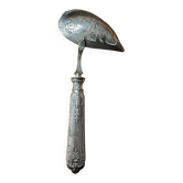Art-Nouveau Sauce Spoon Floral Decor - Silver & Vermeil