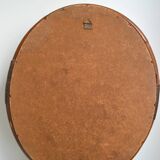 Miroir ovale en rotin