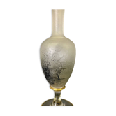 Soliflore Vase with Autumn Decoration In Grisaille circa 1900