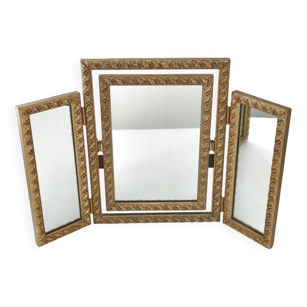 Miroir triptyque vintage 1950