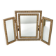 Vintage triptych mirror 1950