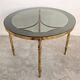 Circular bronze-gilded coffee tables Hollywood Regency Maison Charles