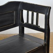 Antique pine drop-top bench, 1900s