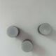 Set of 3 vintage Raak wall lights, aluminum and opaline, Holland 1960