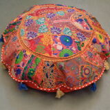 Pouf - large Indian round cushion