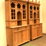 Pair of showcase furniture in solid fir XX century