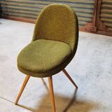 Suite of 4 chairs by Miroslav Navratil Wood resin and fabric Year 60