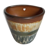 Vase bouquetière cache-pot grès émaillé de bouffioulx signé dubois
