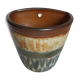 Vase bouquetière cache-pot sandstone enamelled with bouffioulx signed dubois