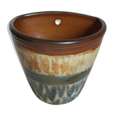 Vase bouquetière cache-pot grès émaillé de bouffioulx signé dubois