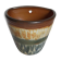 Vase bouquetière cache-pot sandstone enamelled with bouffioulx signed dubois