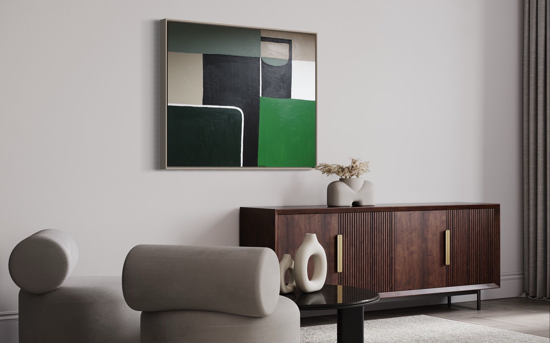Abstrait géométrique vert no2