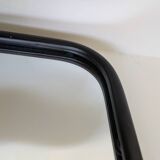 Black metal square mirror, industrial style