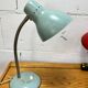 Industrial table lamp / vintage desk lamp mint color l 36 b 27 h 17