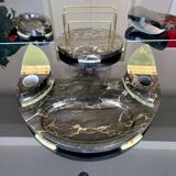 Inkwell Holder Mail Buffer Ashtray - Art Deco - Onyx Marble - Office