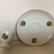 Egg cup frog and flowers Bavaria Germany