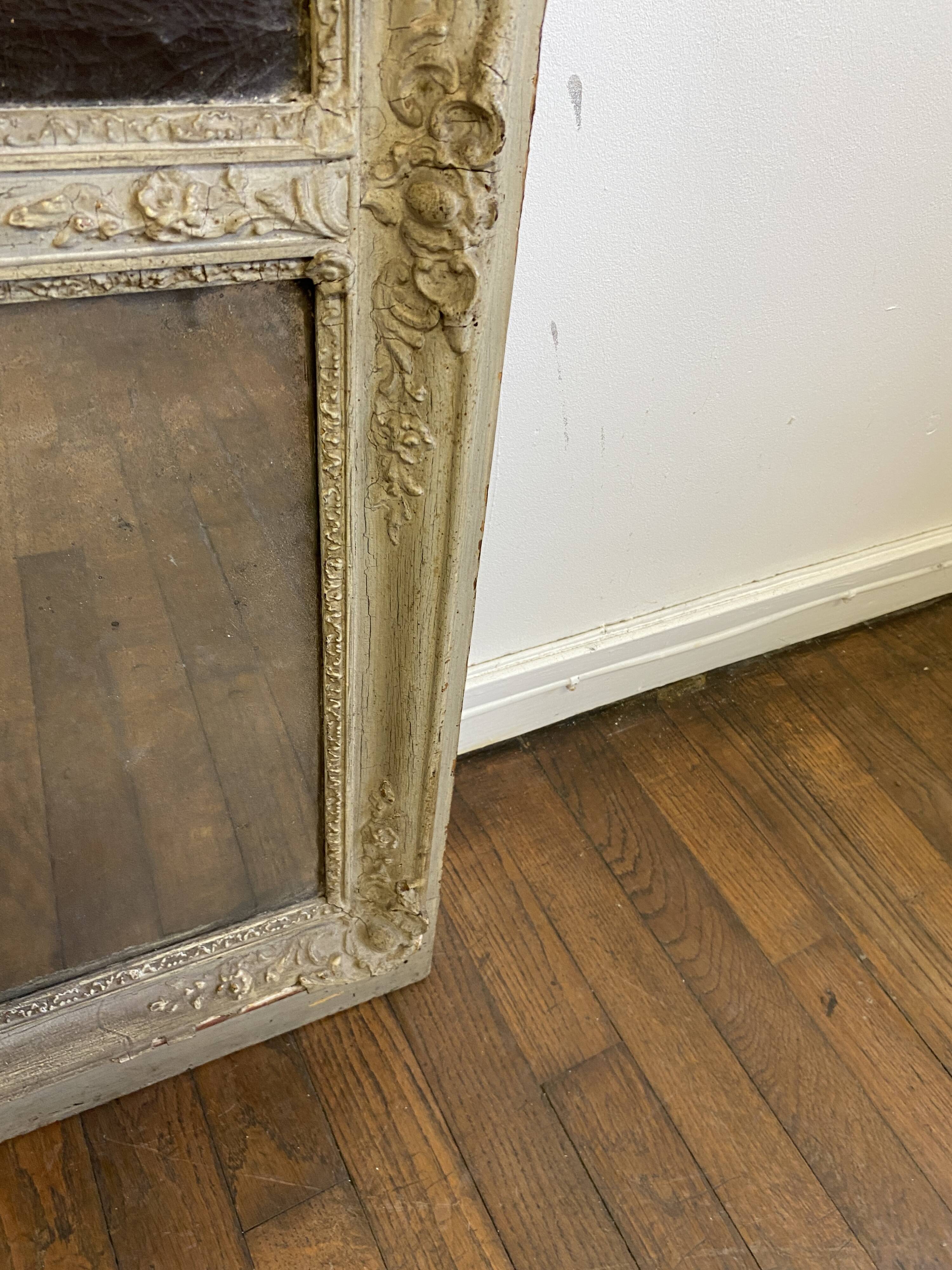 19th century trumeau - Romantic scene - 77cm x 160cm