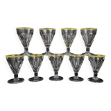 Set of 9 wine glasses cooked bistro counter 1950s