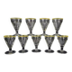 Set of 9 wine glasses cooked bistro counter 1950s