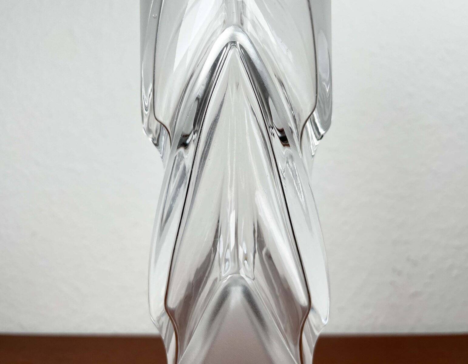 Vintage glass vase from the German Malachit series by Peill & Putzler, 1970s.