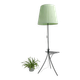 Lampadaire plissé des années 50 avec support.
