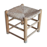 Low wooden mulched stool, 50s