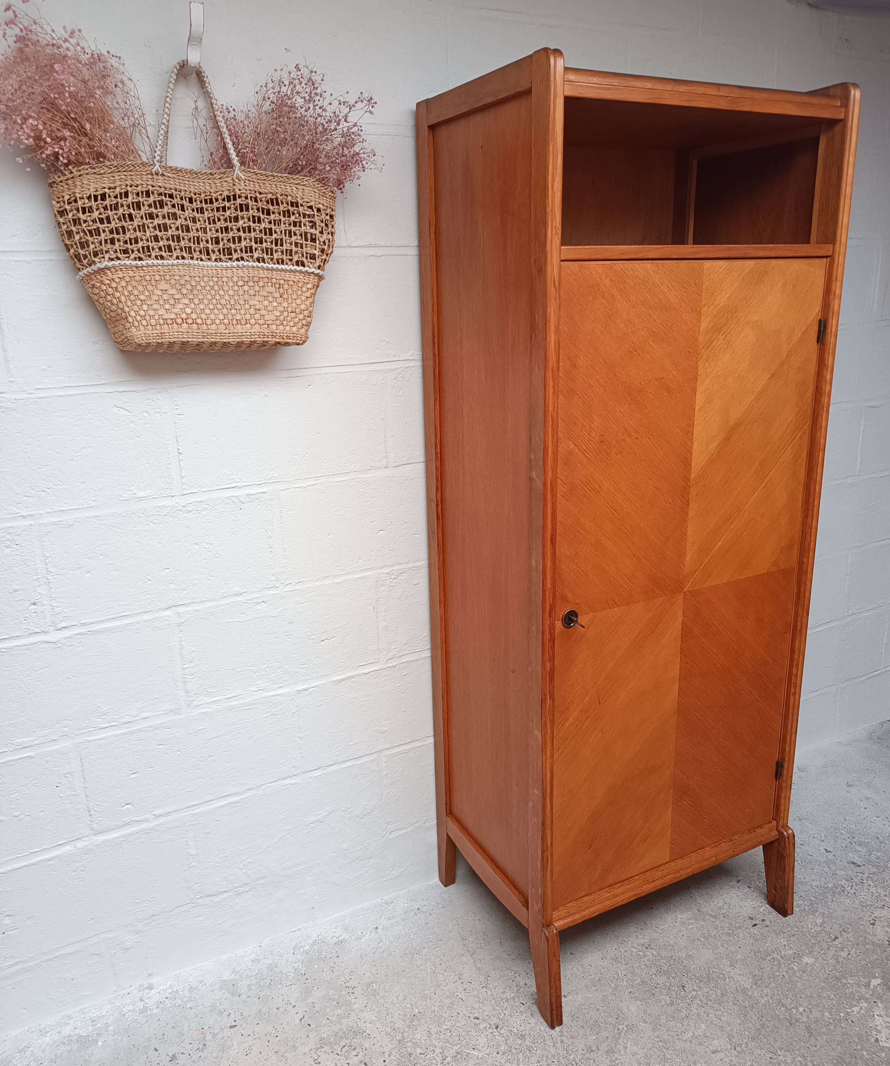Wing-shaped locker cabinet from the 1950s