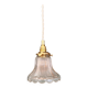 Suspension tulipe vintage en verre holophane