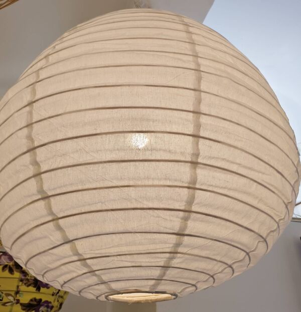 Luminaire en tissus (lin) en forme de poire